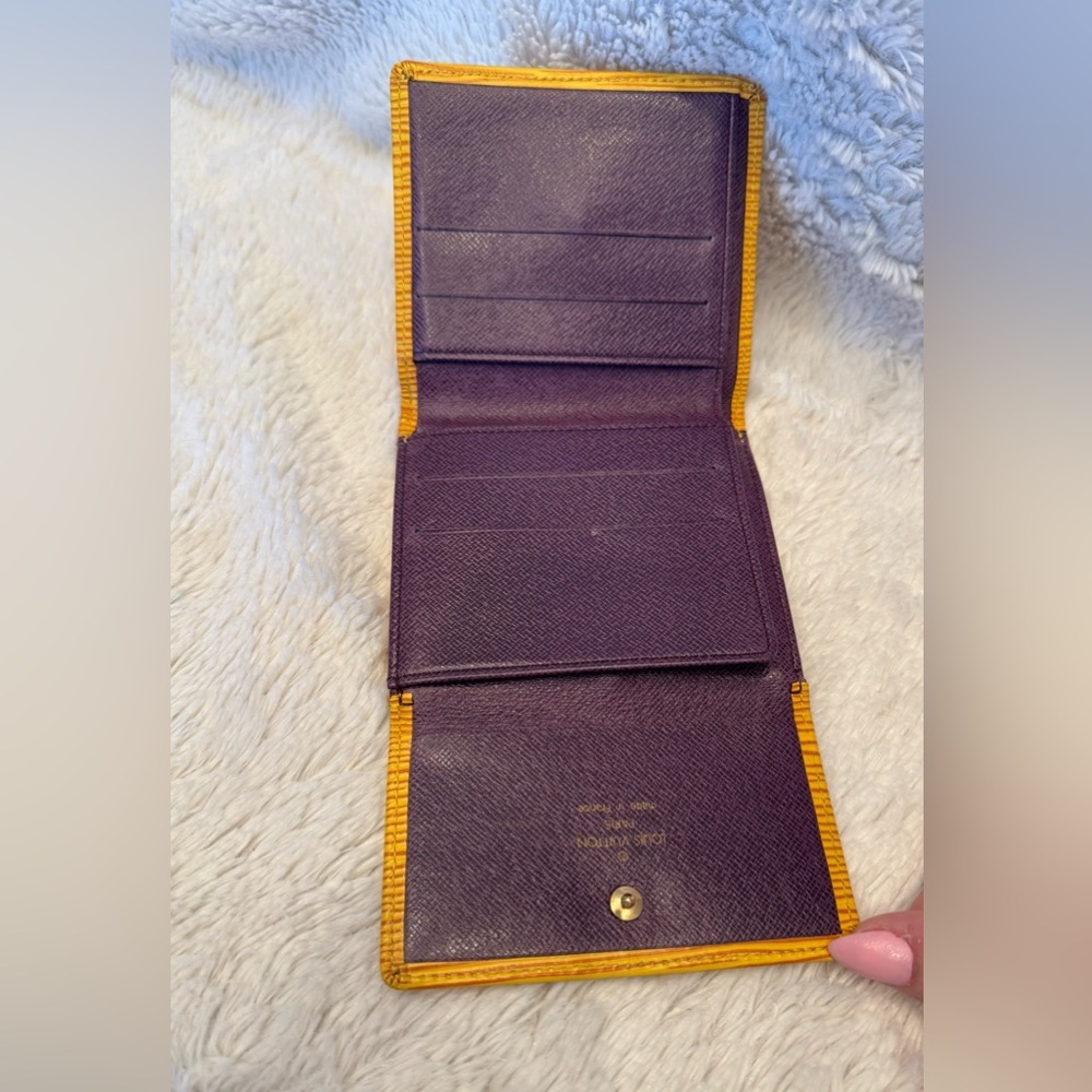 Louis Vuitton Vintage Elise Epi Leather Wallet – Yellow / Purple – 1995 - Picture 2 of 12